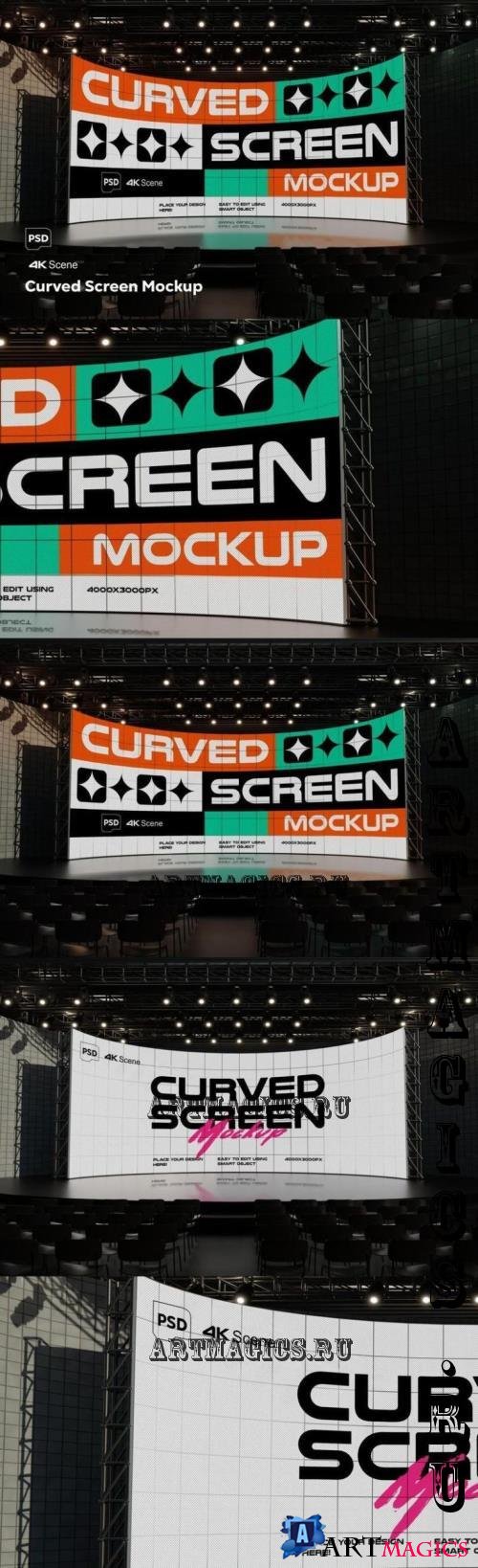 Curved Screen Mockup - 9U3KPU2