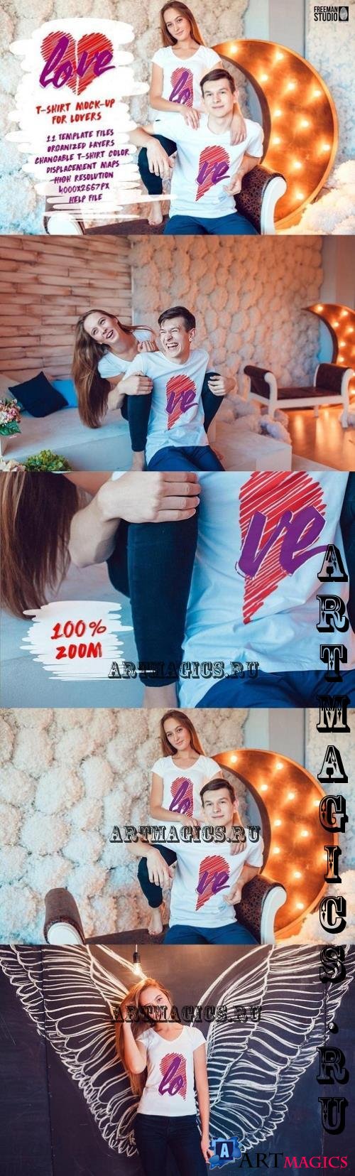 Love Story T-Shirt Mock-Up - 939873 - KLX4WK5