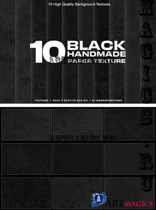 Black Handmade Paper Texture - AZWDAJL