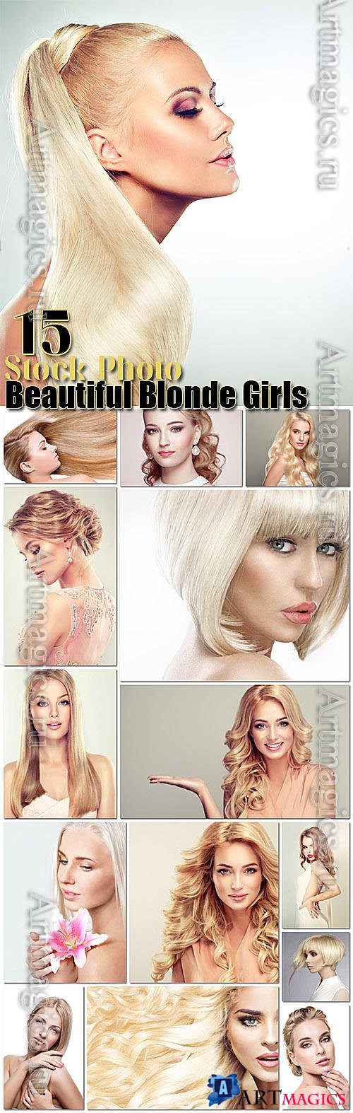 Beautiful Blonde Girls - 15 Stock Photo Set