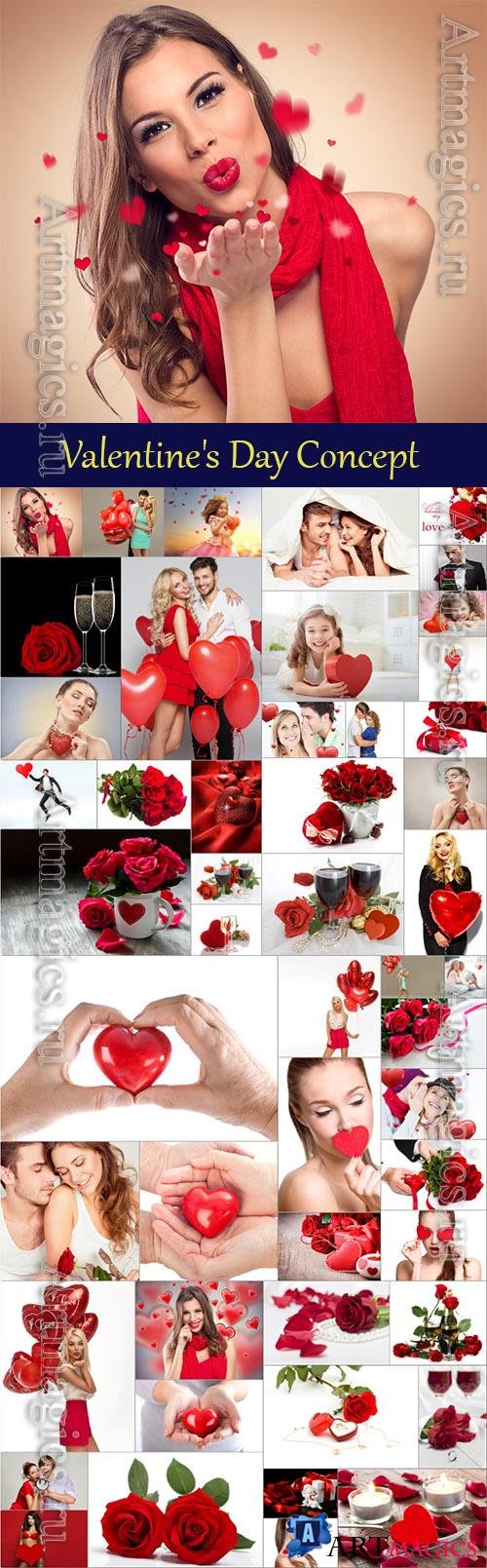 Valentine's day concept stock photo set