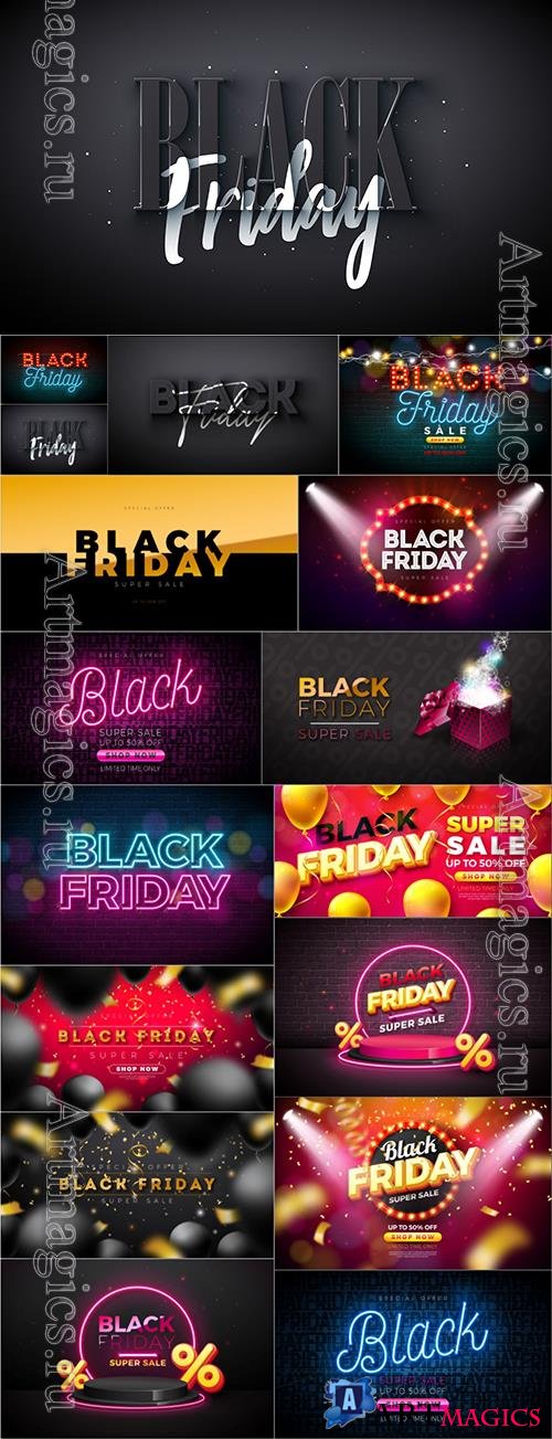 Black friday sale vector illustration