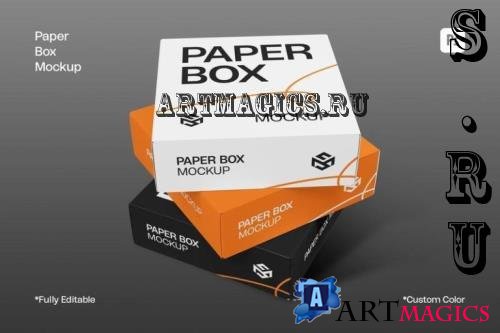 Paper Box Mockup - J2Q2TLH