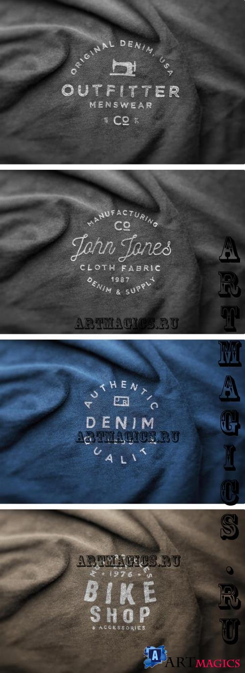 Authentic Fabric Logo Mockup