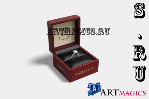 Jewelry Ring Box Mockup - MMW9GSS