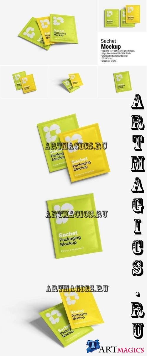 Sachet Packaging Mockup - 3XG6F46