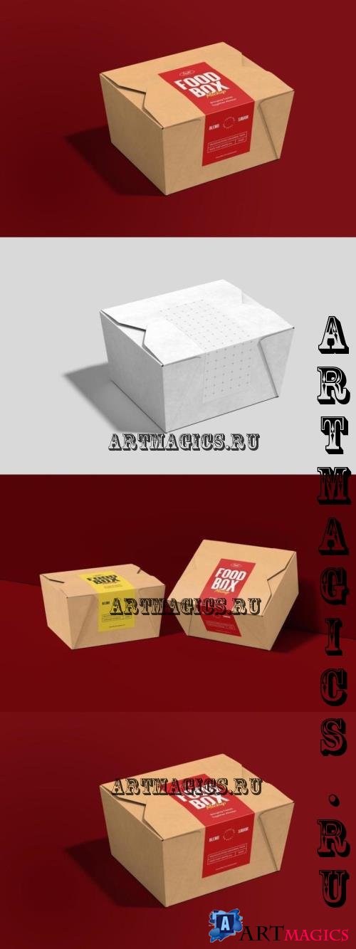 Takeaway Food Box Mockup - 3UVSXFG