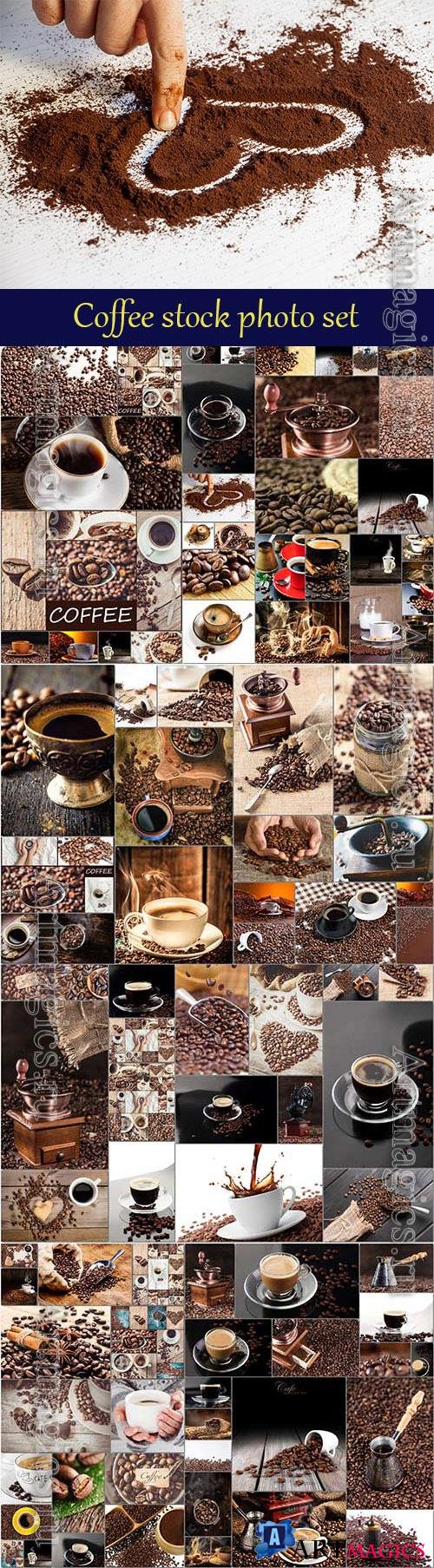 Coffee stock photo set
