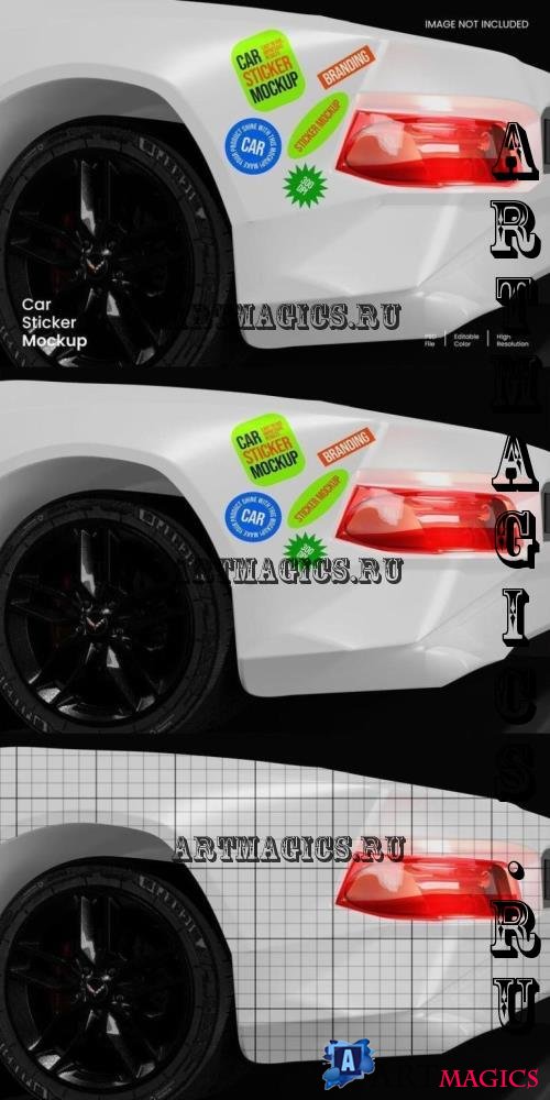 Car Sticker Mockup - ASXLEM6