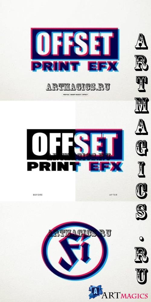 Offset Print Text and Logo Effect - LSQZSYA