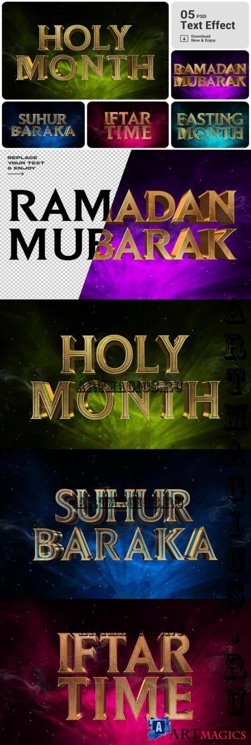 Ramadan Islamic Text Effect Set - BCVA8VE