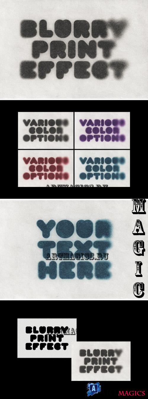 Blurry Print Text Effect - 290873875 - ZC4XLHV