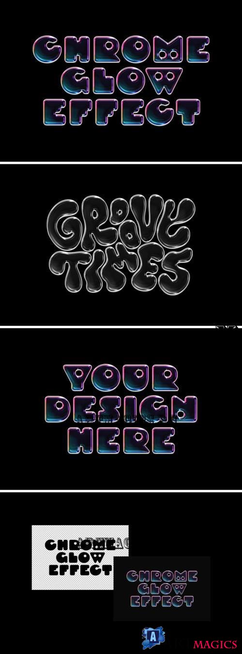 Glowing Chrome Text & Logo Effect - 290975792 - NGCJLQP