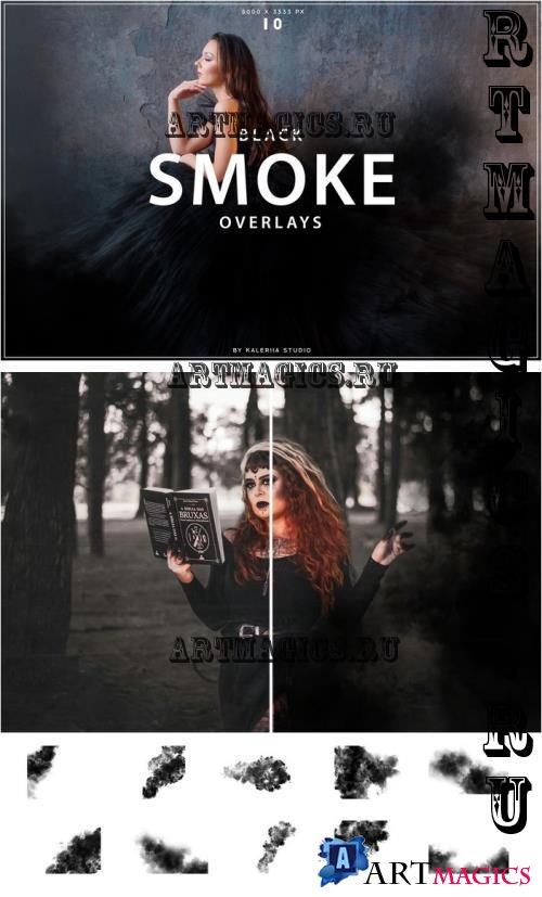 Black Smoke Overlays - 49X6ZMT