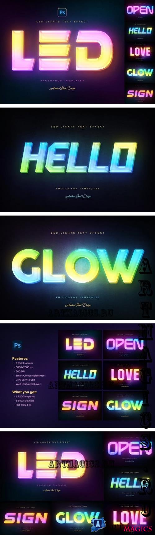 Led Lights Text Effects - G8HHRFF