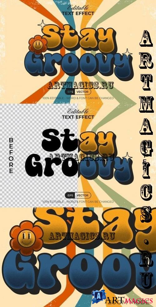 Stay Groovy Text Effect - 291114716 - MGBE25Y