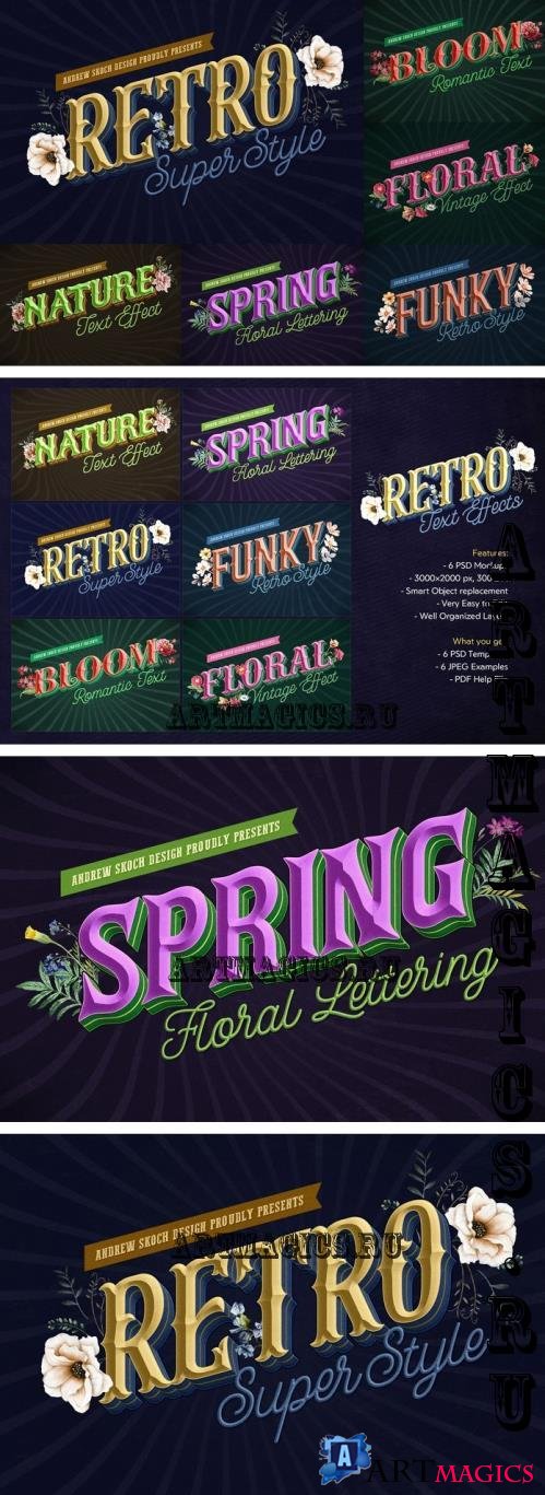 Retro Lettering Text Effect - 3QHHF6X