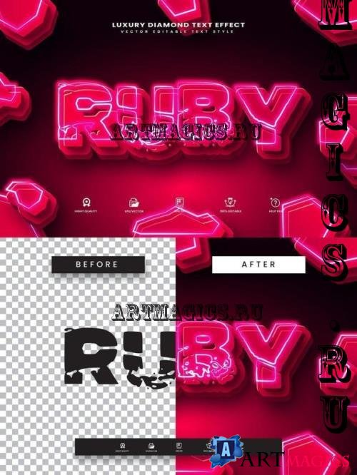 Pink Ruby Editable Text Effect - 279913004 - 9BMZKYF