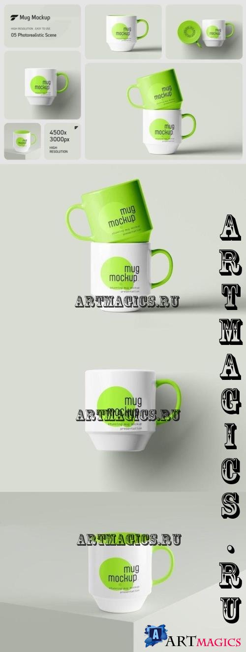 Ceramic Mug Mockup Set - MWQKMDY