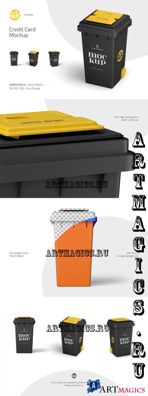 Rubbish Bin Mockup Set - 291146250 - PHGC6GW