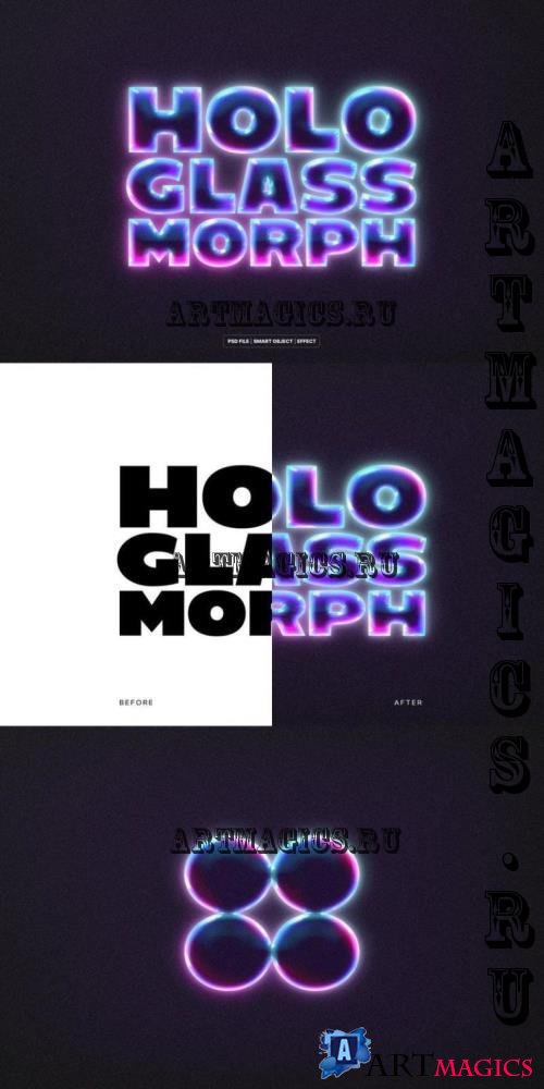 Holo Glassmorph Logo and Text Effect - NG7FDQR