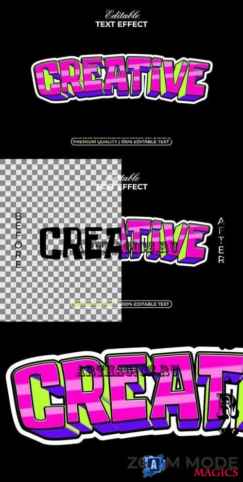 Creative Text Effect Sticker - 291212850 - T8WX3F4