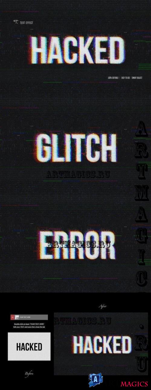 Glitch Hacked Text Effect - 4VVWKH5