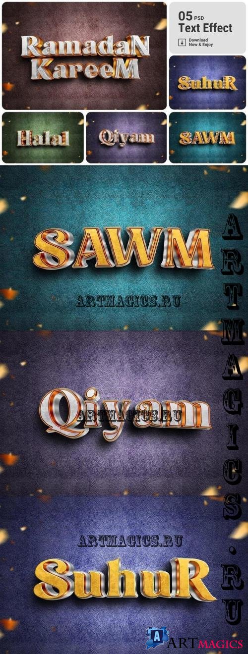 Ramadan Islamic Text Effect Set - 6JRMV8S