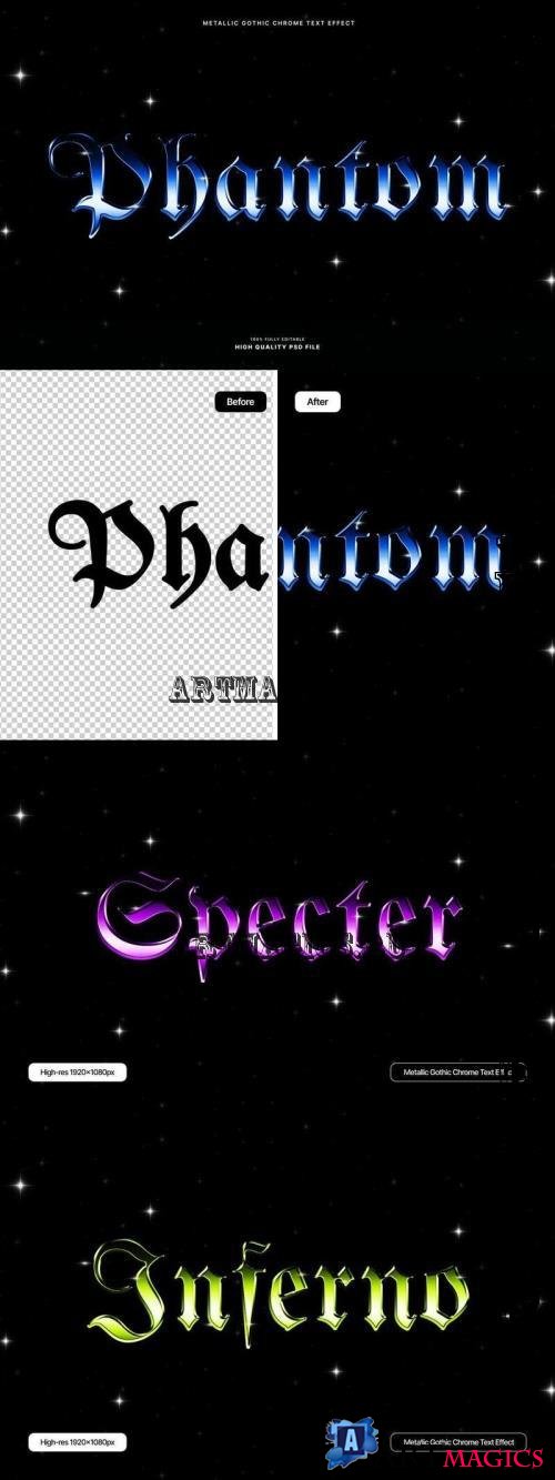 Gothic Chrome Text Effect - 7KT3F4E