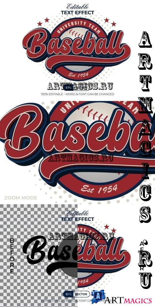 Baseball Text Effect 3D Style - 291212131 - H6WQK88