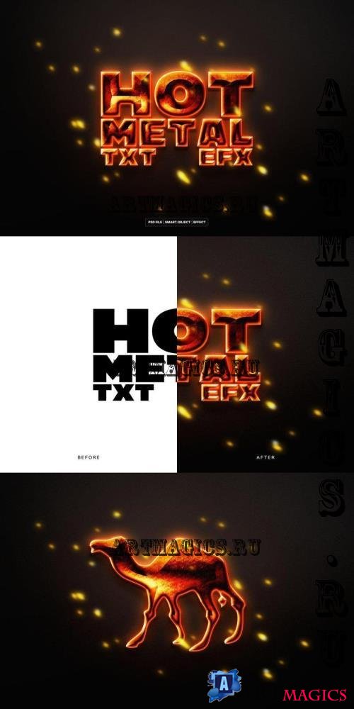 Hot Metal Text & Logo Effect - N9XUT2H