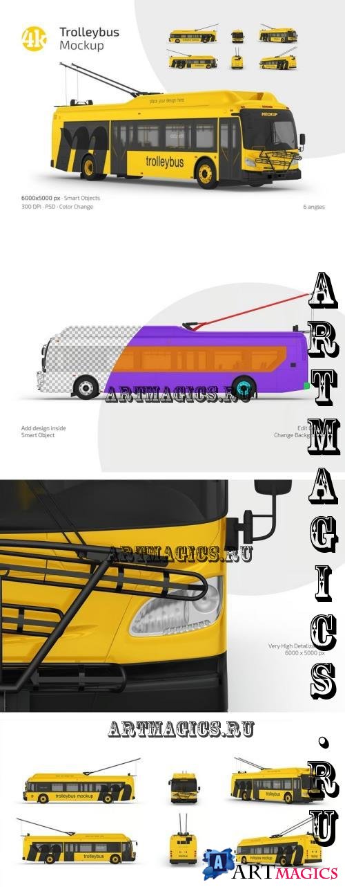 Trolleybus Mockup Set - 291190696 - LH3BFWS