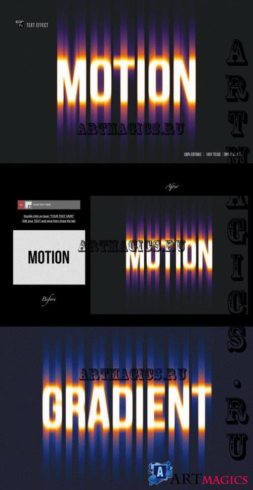 Motion Blur Heatwave Text Effect - D85RWUJ