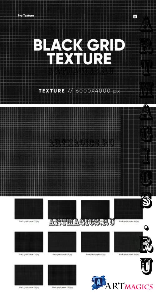 10 Black Grid Texture HQ - LLKB9B4