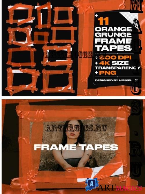 Orange Grunge Frame Tapes - PCMFPS4