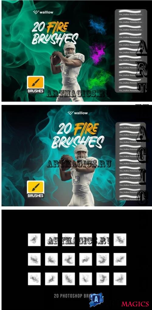 Fire and Smoke Photoshop Brushes - 291402557 - U2PW6FF