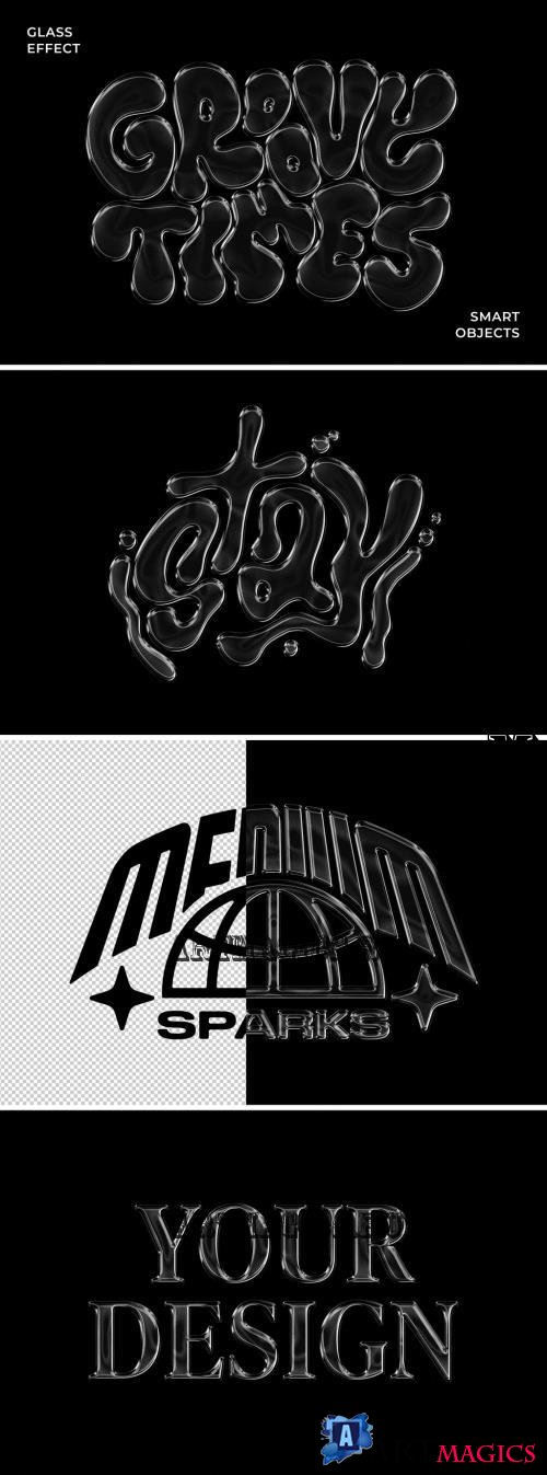 Glass Text & Logo Effect Template - 291360217