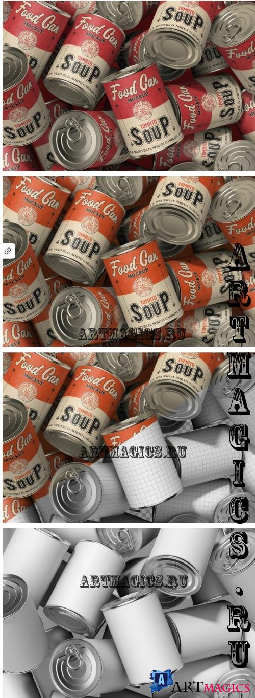 Food Can Mockup - L3P2CAH