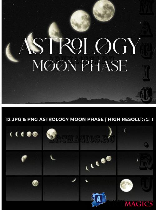 Astrology Moon Phase Overlay - 291389755 - XLNC9UX