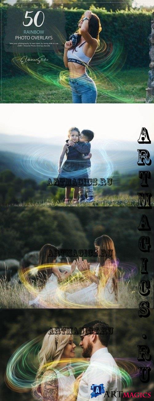 50 Rainbow Photo Overlays - C5VS594