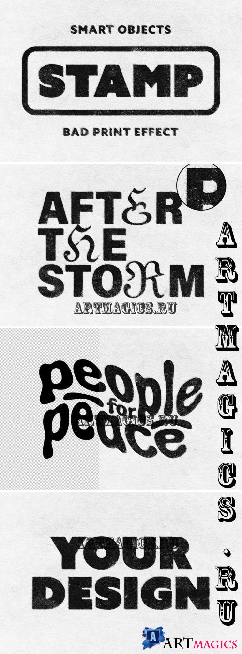 Stamp Print Text & Logo Template - 291369048