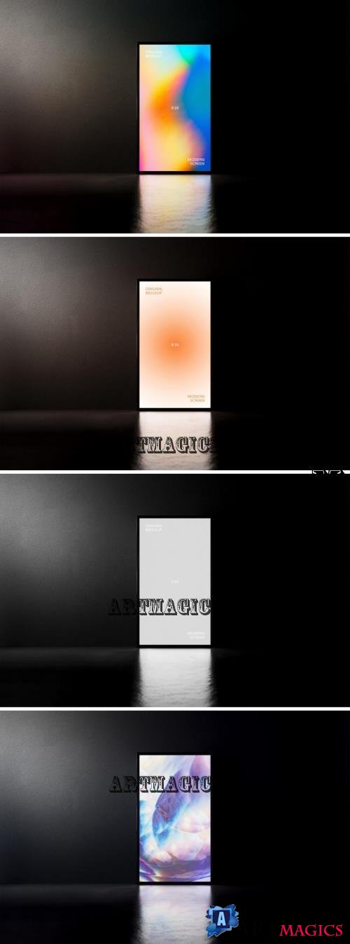 Glowing Screen Mockup - 291391016