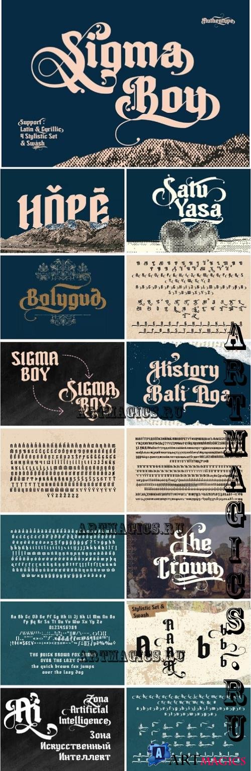 Sigma Boy - Elegant Blackletter Font - 291283656 - N3V6YPH
