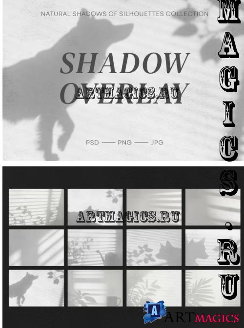 Floral Dog Shadows Overlays - GT9UJ7Y