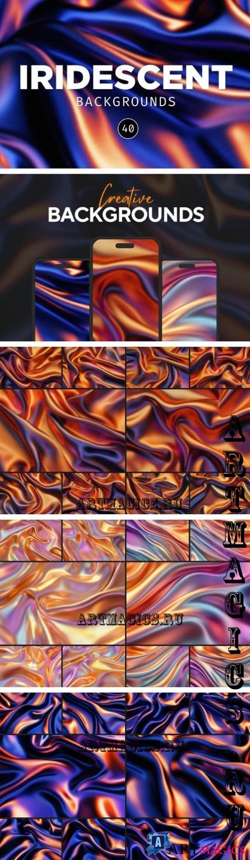Iridescent Holographic Backgrounds - T86TJTY