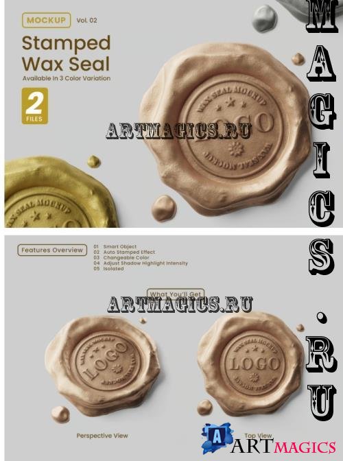 Wax Seal Stamped Logo Mockup - JS2QLY9