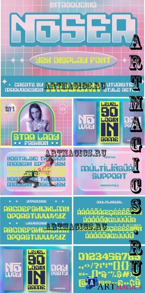 Noser - A Modern Y2K Font - 278570268
