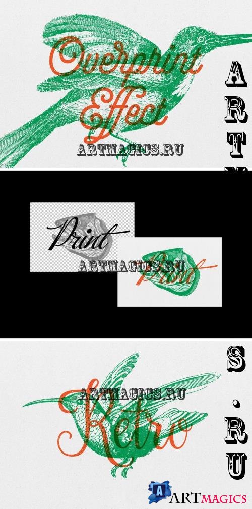 Vintage Overprint Template Effect - 291388304