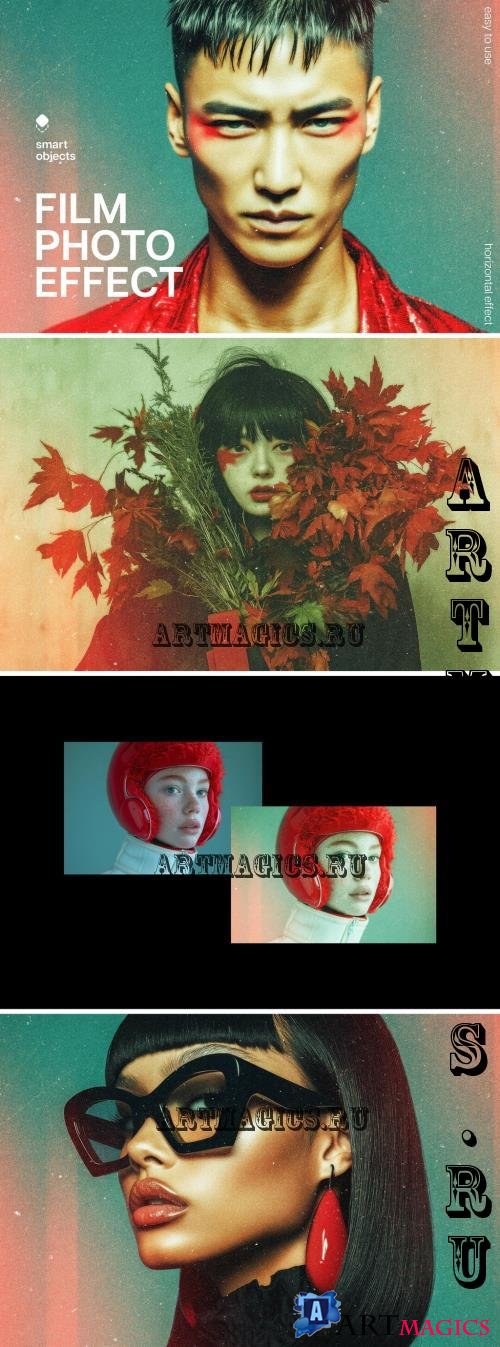 Speckled Film Burn Photo Effect - 291397594