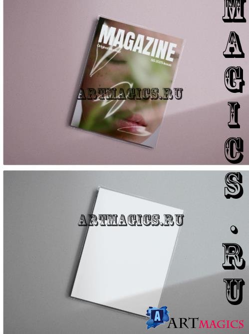 Sleeve Covered Magazine Mockup